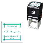 正方形澄んのファミリ名をクリア セルフインキングスタンプ (インサイチュ)