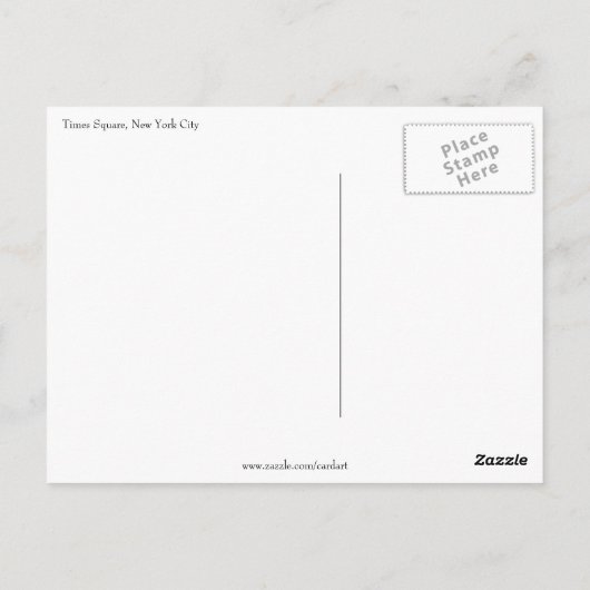 正方形照明 ポストカード (裏面)