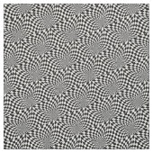 正方形白黒の錯視のチェック ファブリック (見本)