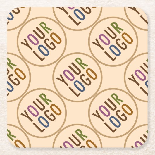 正方形紙コースターカスタムズのロゴプロモーションバルク スクエアペーパーコースター (正面)