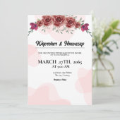 正方形結婚式招待状カードデザイン 招待状 (スタンド正面)