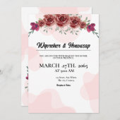 正方形結婚式招待状カードデザイン 招待状 (正面/裏面)