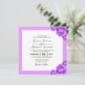 正方形結婚式招待状カードベクトル 招待状 (スタンド正面)