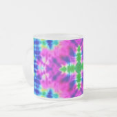 正方形絞り染めコーヒーマグ フロストグラスマグカップ (正面左)