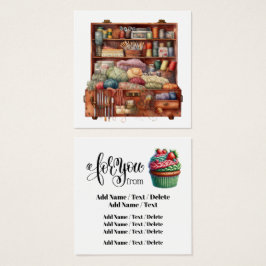 正方形編み物のビジネスまたはエンクロージャカード