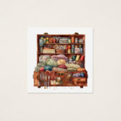 正方形編み物のビジネスまたはエンクロージャカード (正面)