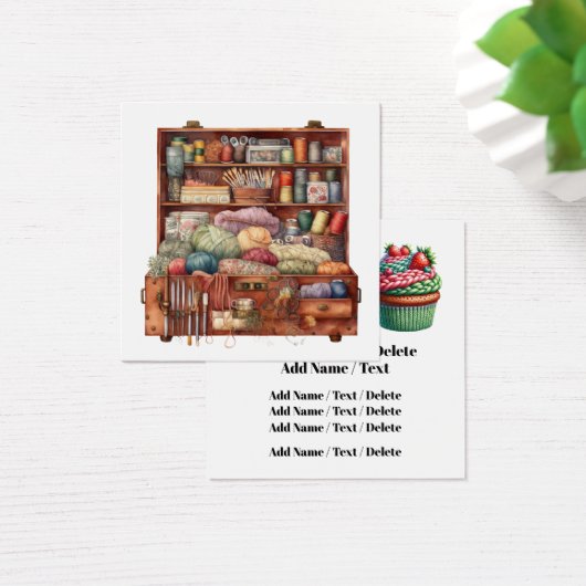 正方形編み物のビジネスまたはエンクロージャカード (デスク)