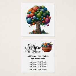 正方形編み物のビジネスまたはエンクロージャカード