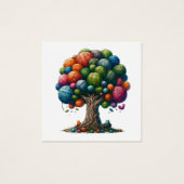 正方形編み物のビジネスまたはエンクロージャカード (正面)