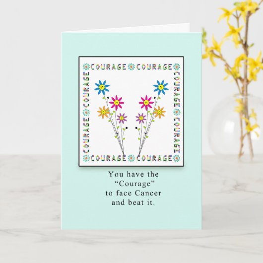 正方形蟹座の勇気の花 カード (黄色い花)