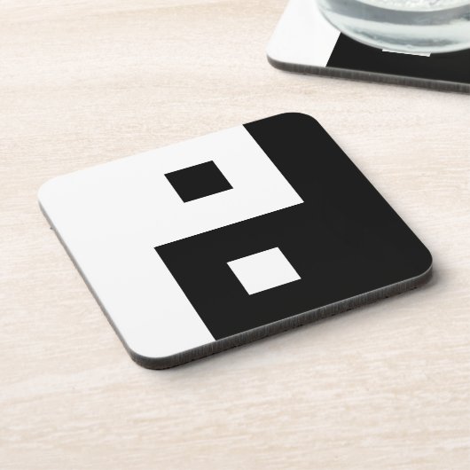 正方形陰陽 コースター (左側)