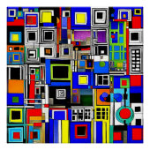 正方形2 ポスター (正面)