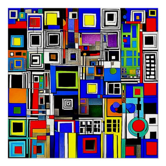 正方形2 ポスター (正面)