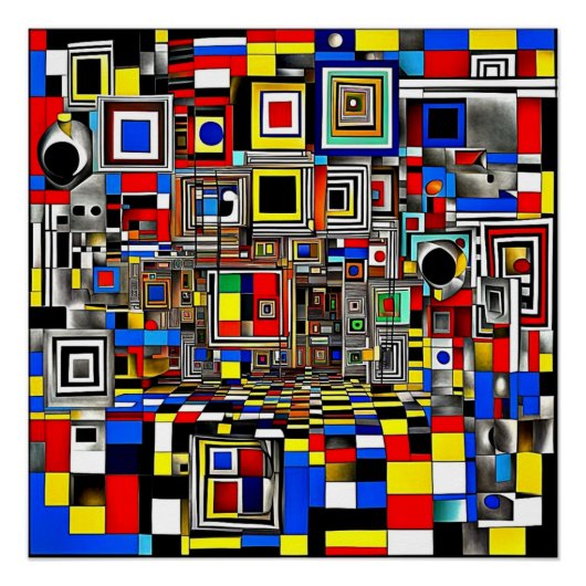 正方形3 ポスター (正面)