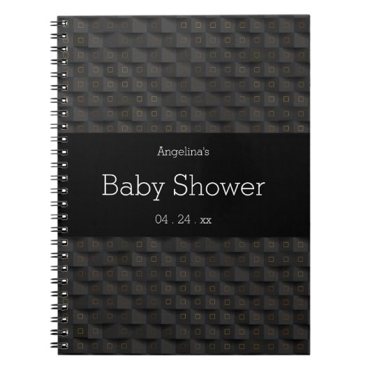 正方形3Dパターンのギフトリスト ノートブック (正面)