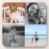 正方形4四半期フォトコラージュ コースター (正面)