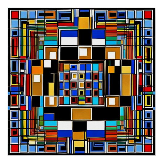 正方形5 ポスター (正面)