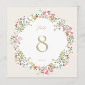 正方形5 x 5フローラ結婚アーチのテーブル番号 (正面)