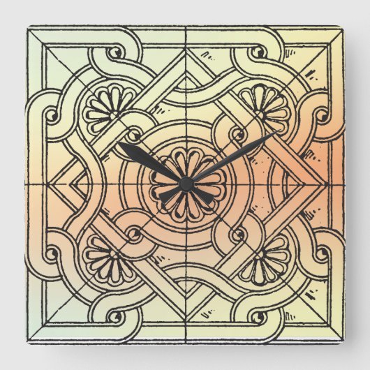 正方形 スクエア壁時計 (正面)