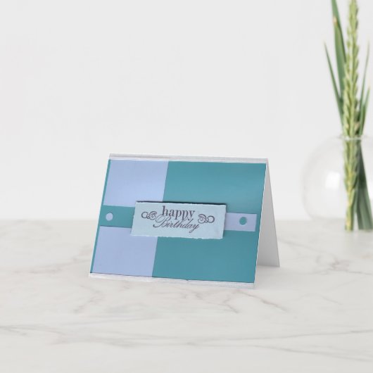 正方形/ドット誕生日カード カード (正面)