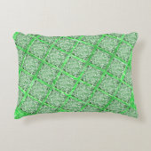 正方形、フェイクタイル、フェイクグリーンの葉 アクセントクッション (正面)