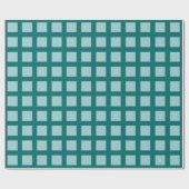 正方形 – ライトブルーグリーンティール（緑がかった色） ラッピングペーパー (フラット)