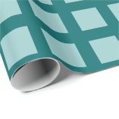 正方形 – ライトブルーグリーンティール（緑がかった色） ラッピングペーパー (ロールコーナー)