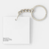 正方形(両面の) Keychain キーホルダー (裏面)