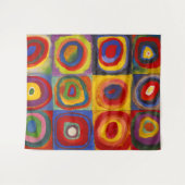 正方形（同心円あり） 2 | Kandinsky | タペストリー (正面(横))