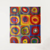 正方形（同心円あり） 2 | Kandinsky | タペストリー (正面)