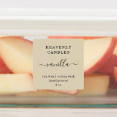 正方形 – 完全に編集可能なキャンドルステッカーラベル ラベル (貼付)