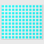 正方形 – 水色（白） ラッピングペーパー (フラット)