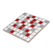 正方形，灰色，白，バーガンディモダン, タイル (側面)