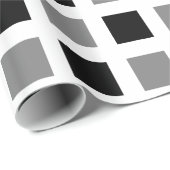 正方形 – 白の白黒 ラッピングペーパー (ロールコーナー)