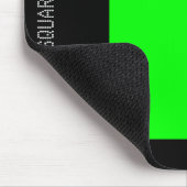 正方形-緑と黒 マウスパッド (コーナー)