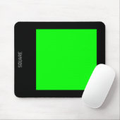 正方形-緑と黒 マウスパッド (マウス)
