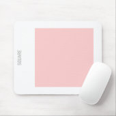 正方形 – 色あせたピンクと白 マウスパッド (マウス)