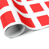 正方形 – 黒の赤 ラッピングペーパー (ロールコーナー)