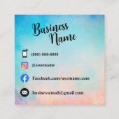 正方形、2.5インチx 2.5インチ名刺 スクエア名刺 (裏面)