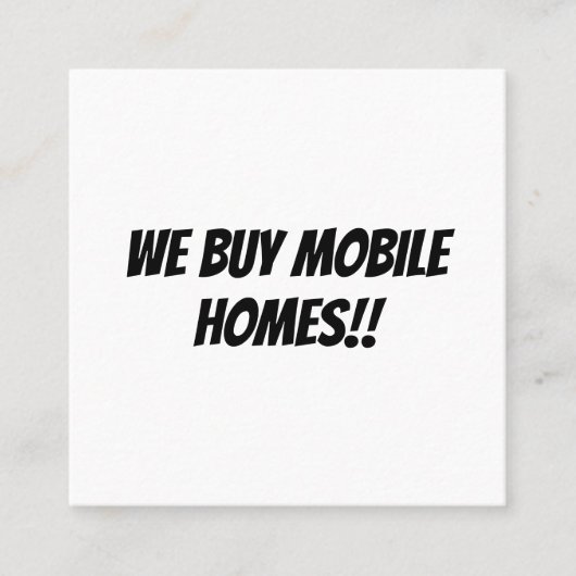 正方形、2.5インチx 2.5インチ名刺 スクエア名刺 (正面)