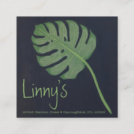 正方形、2.5インチx 2.5インチ名刺 スクエア名刺 (正面)