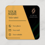 正方形、2.5インチx 2.5インチ名刺 スクエア名刺 (裏面)