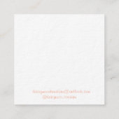 正方形、6.4 cm x 6.4イヤリングカード スクエア名刺 (裏面)