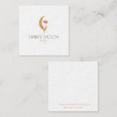 正方形、6.4 cm x 6.4イヤリングカード スクエア名刺 (正面/裏面)