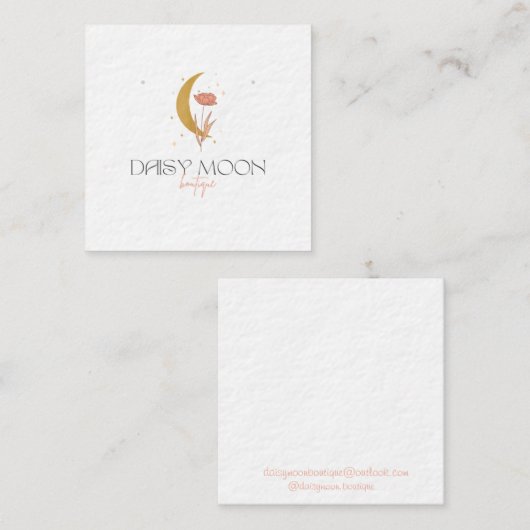 正方形、6.4 cm x 6.4イヤリングカード スクエア名刺 (正面/裏面)