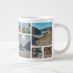 正方形Instagramイメージコラージュラウンドコーナー ジャンボコーヒーマグカップ