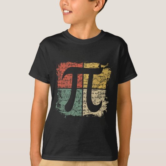 正方形Piシンボルギフト数式Piデイティーチ Tシャツ (正面)