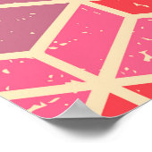 正方晶(菱形)幾何学的シームレスパターンw ポスター (角)