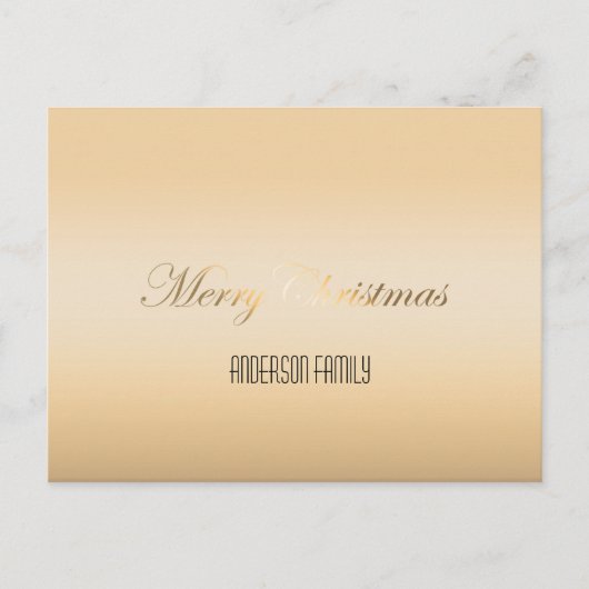 正月の黄金エレガント ポストカード (正面)