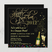 正月パーティー 招待状 (正面/裏面)